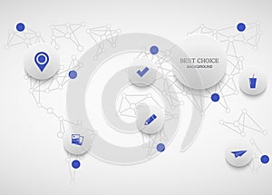 Vector modenr social network infographic