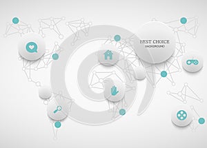 Vector modenr social network infographic