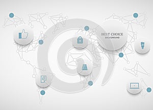 Vector modenr social network infographic