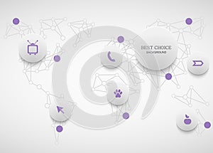 Vector modenr social network infographic