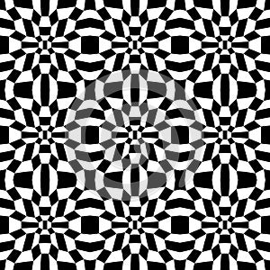 Vector modern abstract geometry psychadelic pattern. black and white seamless geometric crazy background photo