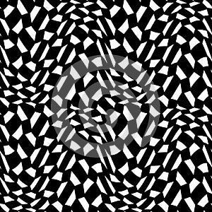 Vector modern abstract geometry psychadelic pattern. black and white seamless geometric crazy background photo