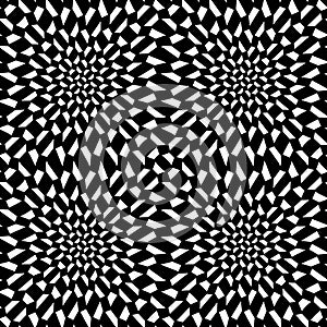 Vector modern abstract geometry psychadelic pattern. black and white seamless geometric crazy background photo