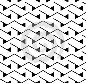 Vector modern abstract geometry triangle pattern. black and white seamless geometric background