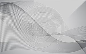 Vector modern abstract wave background with line design. White grey wallpaper for website, brochure, poster, flyer and magazine co