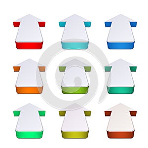 Vector modern arrows set on white