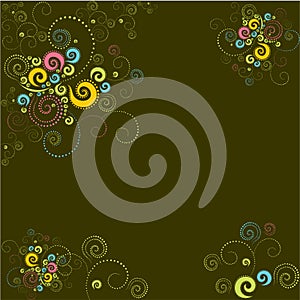 Vector modern background twirls