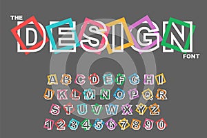 Vector of modern bold font and alphabet. Vintage Alphabet vector