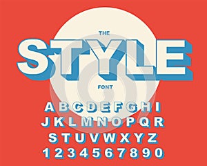 Vector of modern bold font and alphabet. Vintage Alphabet vector