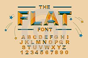 Vector of modern bold font and alphabet. Vintage Alphabet vector 80 s