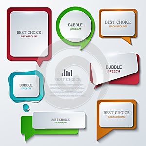 Vector modern bubble speech icons set.