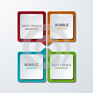 Vector modern bubble speech icons set