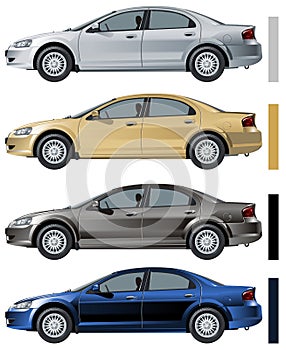 Vector modern car isolated