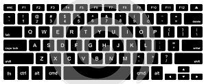 Vector modern computer keyboard background