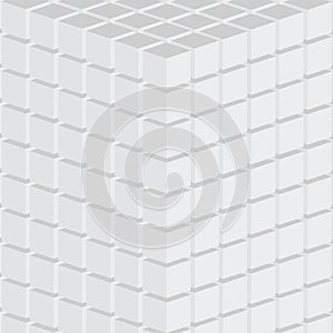 Vector modern creative trends white cube texture background.