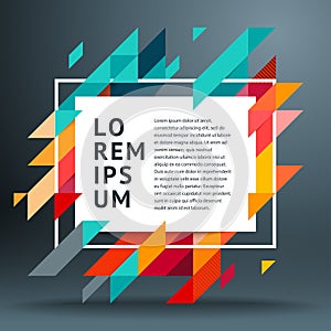 Vector modern framework for text for hipsters.