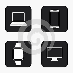 Vector modern gadget icons set