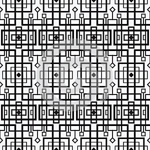 Vector modern geometric seamless pattern. Set of black and white seamless backgrounds. Lines, cube.