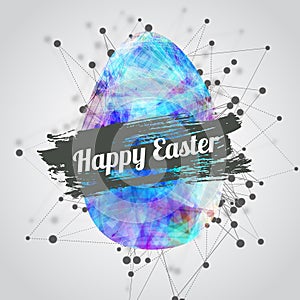 Vector modern happy easter card design with bright