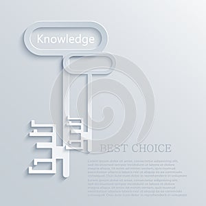 Vector modern light key to knowledge background