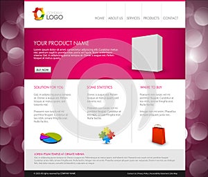 Vector Modern product homepage template photo