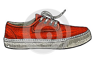 Vector modern red sneakers
