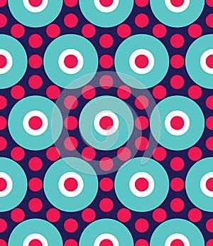 Vector modern seamless colorful geometry circle pattern, color abstract