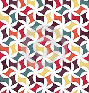 Vector modern seamless colorful geometry floral pattern, color abstract