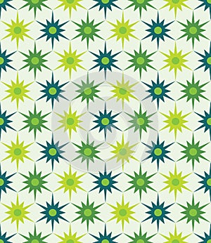 Vector modern seamless colorful geometry floral pattern, color abstract geometric background