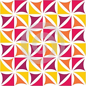 Vector modern seamless colorful geometry floral pattern, color abstract geometric background