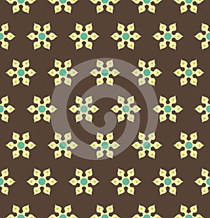 Vector modern seamless colorful geometry floral pattern, color abstract geometric background