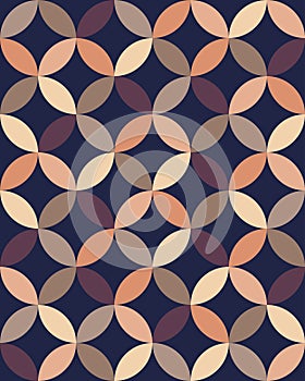 Vector modern seamless colorful geometry overlapping circles pattern, color abstract