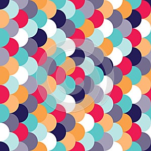 Vector modern seamless colorful geometry pattern overlapping circles