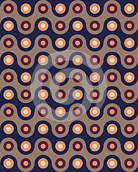 Vector modern seamless colorful geometry pattern overlapping circles