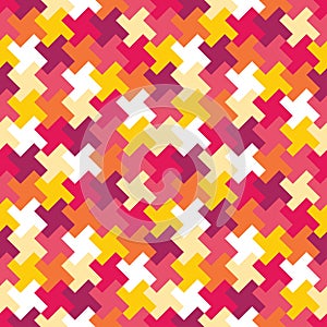 Vector modern seamless colorful geometry puzzle pattern, color abstract