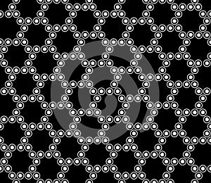Vector modern seamless geometry pattern dots, black and white abstract