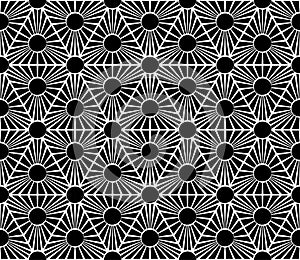 Vector modern seamless geometry pattern grid, black and white abstract