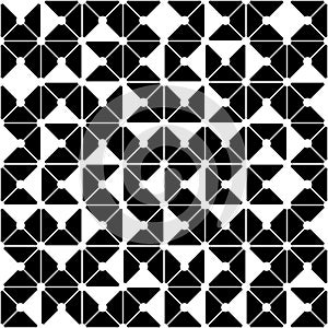 Vector modern seamless geometry pattern random triangle, black and white abstract