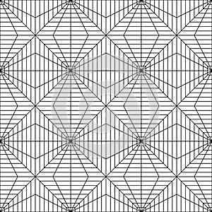 Vector modern seamless geometry pattern squares 3d , black and white abstract