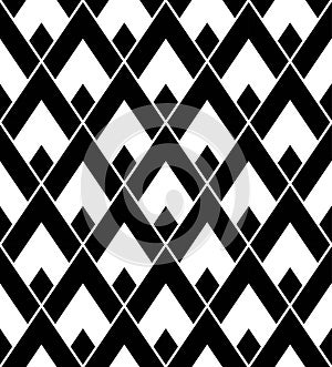 Vector modern seamless geometry pattern triangle, black and white abstract