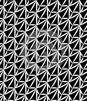 Vector modern seamless geometry pattern weird, black and white abstract