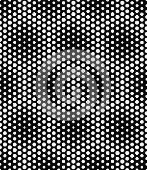 Vector modern seamless sacred geometry pattern dots, black and white abstract