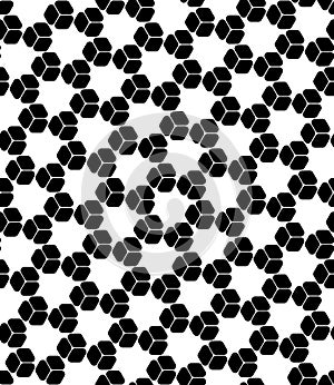 Vector modern seamless sacred geometry pattern grid, black and white abstract