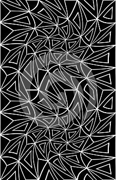 Vector modern seamless sacred geometry pattern trippy, black and white abstract
