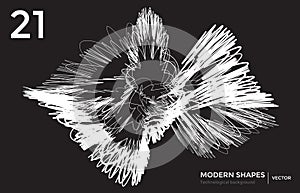Vector modern shape technological background
