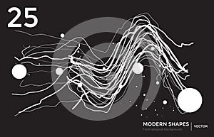 Vector modern shape technological background