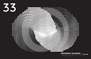 Vector modern shape technological background