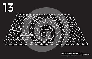 Vector modern shape technological background