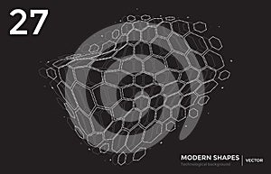Vector modern shape technological background
