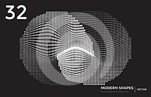 Vector modern shape technological background